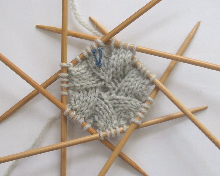 てっぺんから編むバスケット編み帽 不埒な編み物三昧の日々